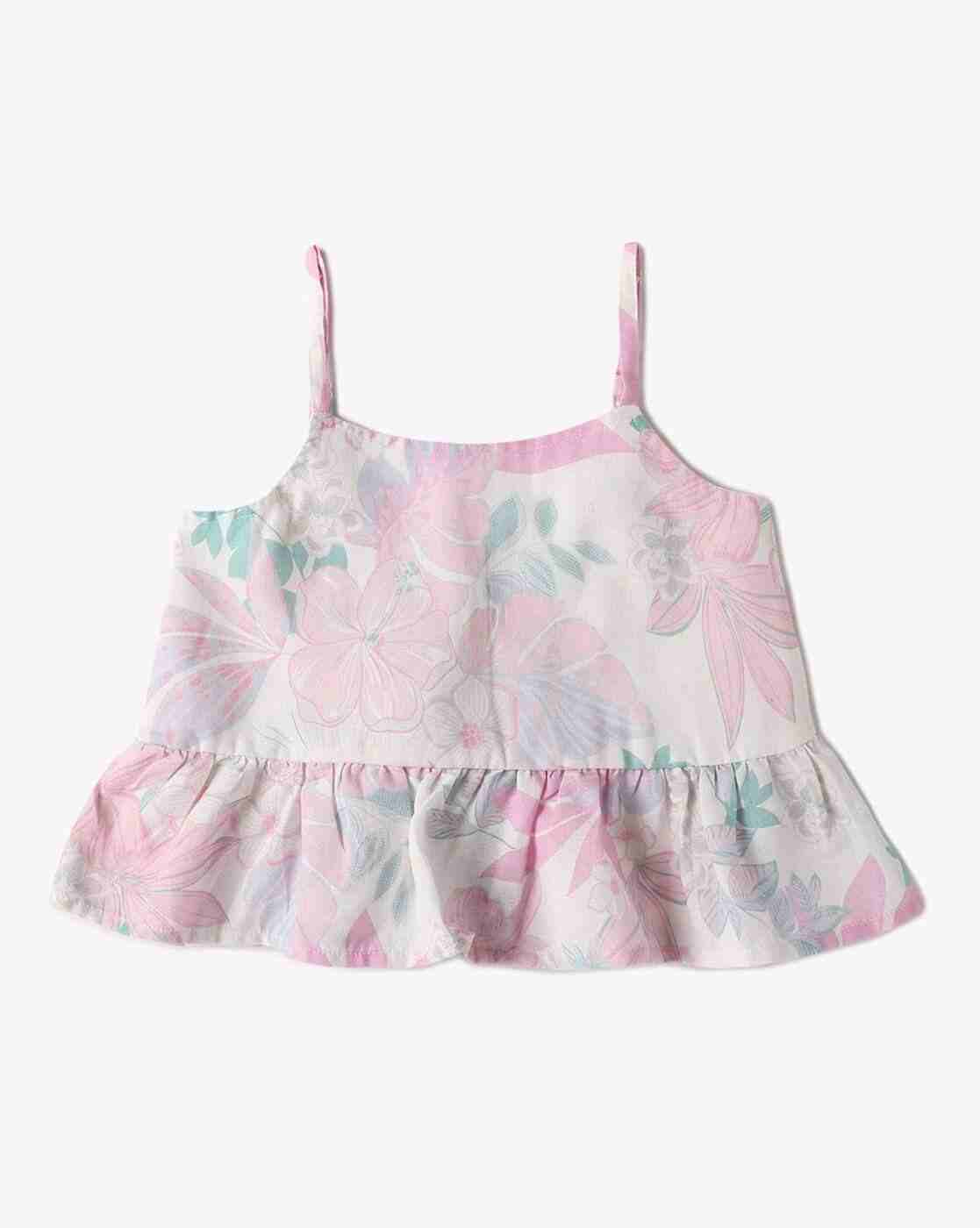 Lee Cooper | Girls Floral Print Peplum Top & Shorts Set|1