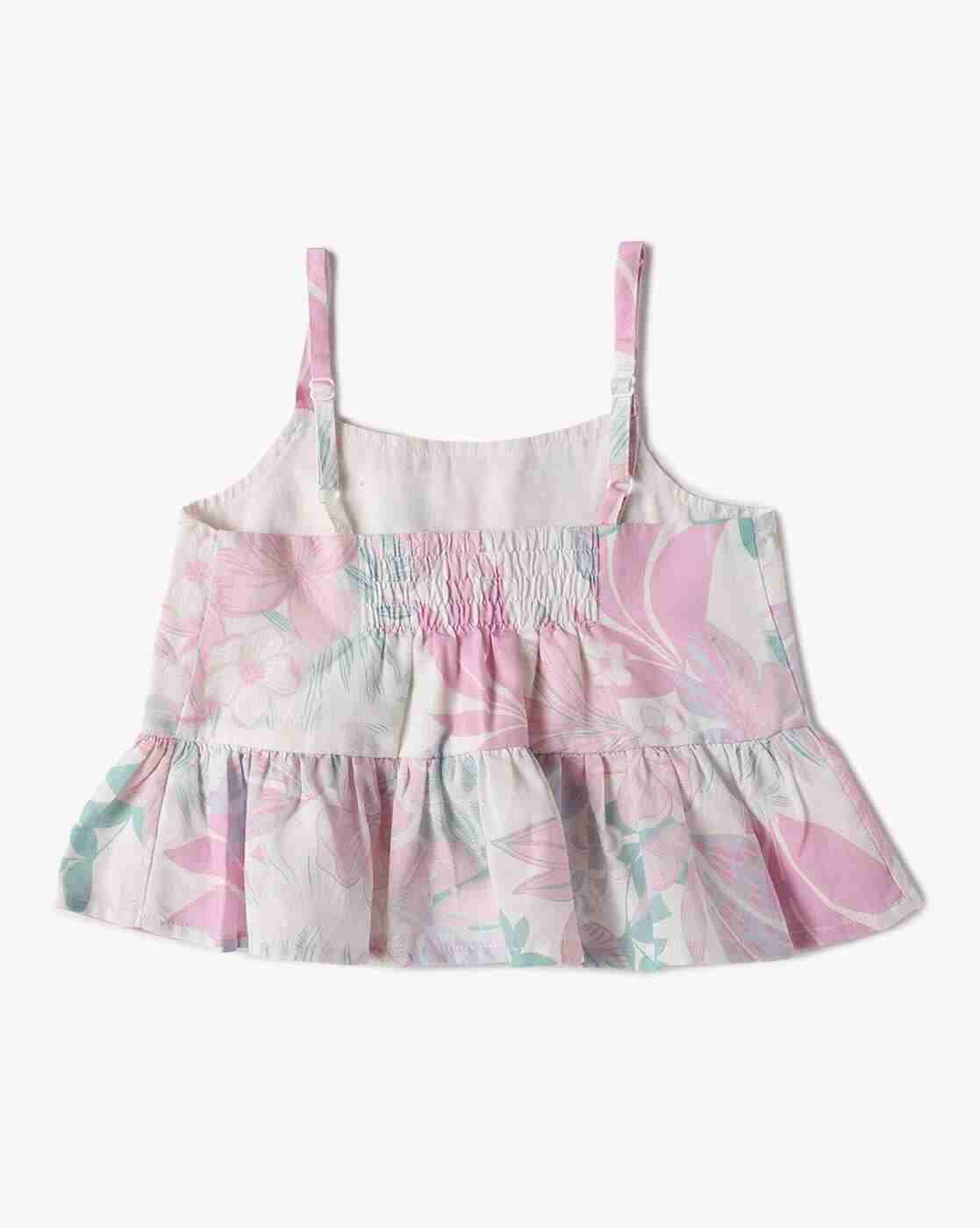 Lee Cooper | Girls Floral Print Peplum Top & Shorts Set|2