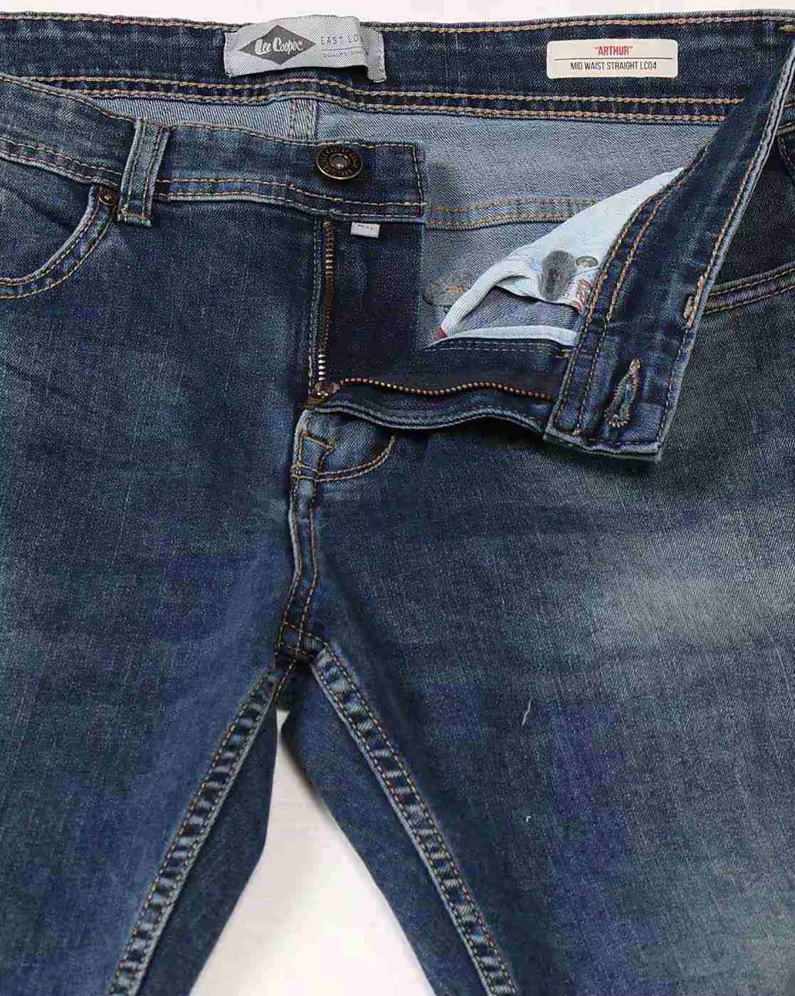 Lee Cooper | Men Lightly Washed Straight Jeans|5