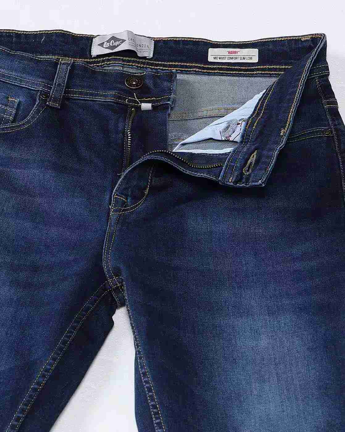 Lee Cooper | Men Lightly Washed Straight Jeans|5
