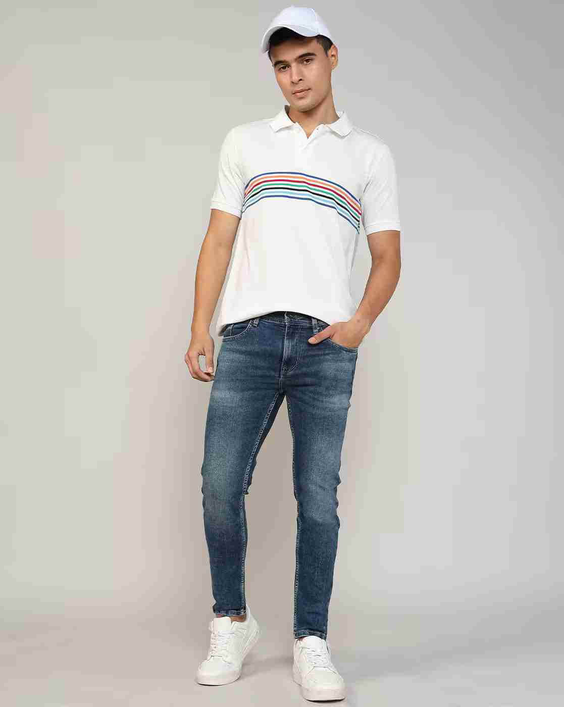 Lee Cooper | Men Lightly Washed Slim Fit Jeans|0