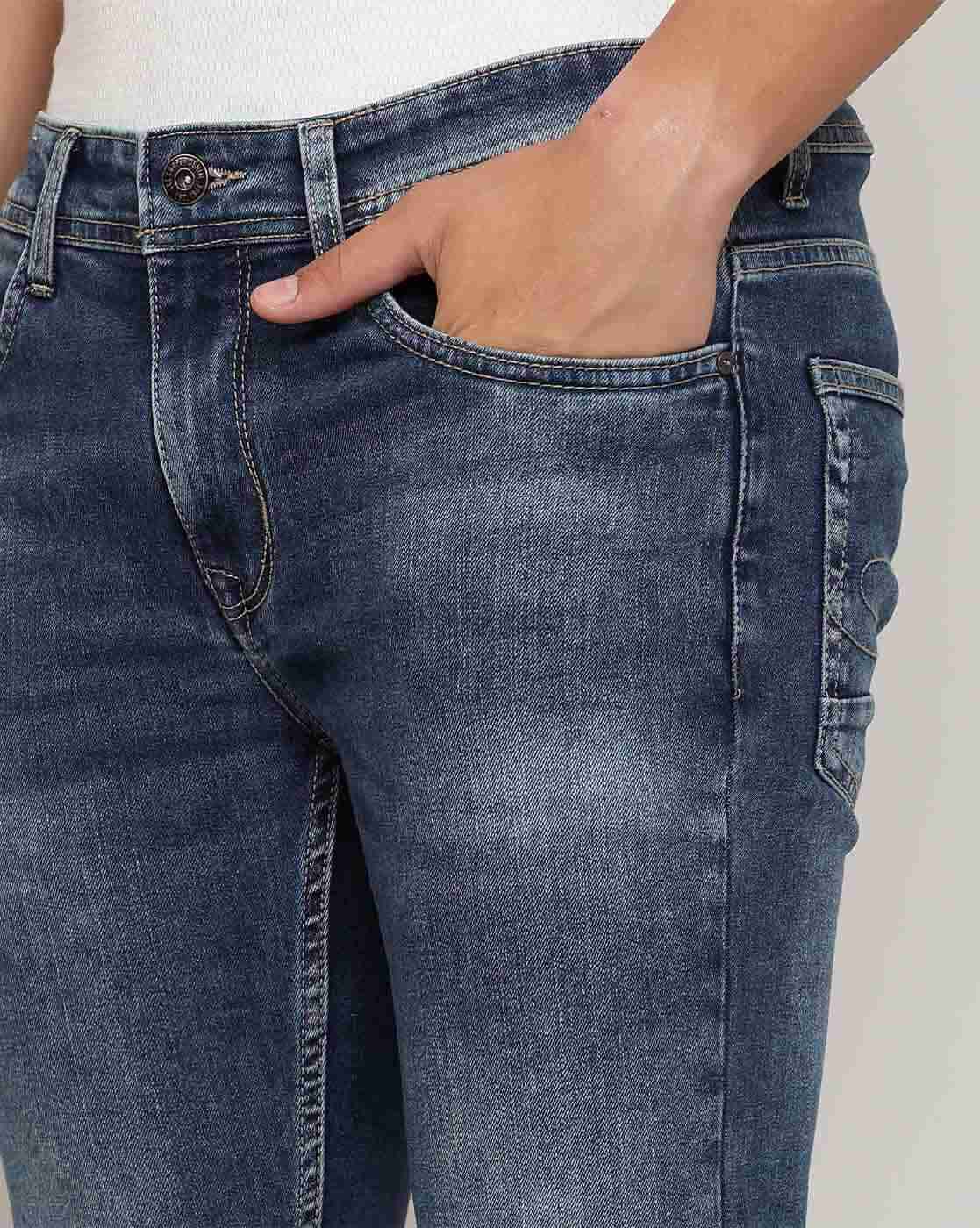 Lee Cooper | Men Lightly Washed Slim Fit Jeans|4