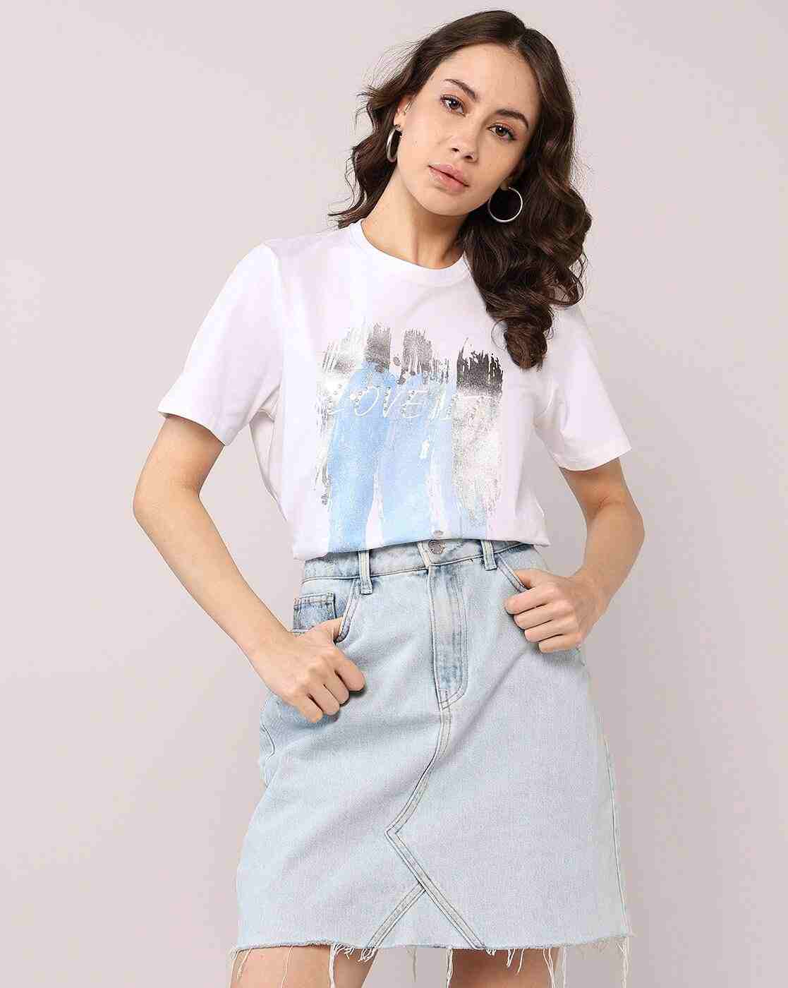Lee Cooper | Women Graphic Print Regular Fit Crew-Neck T-Shirt|0