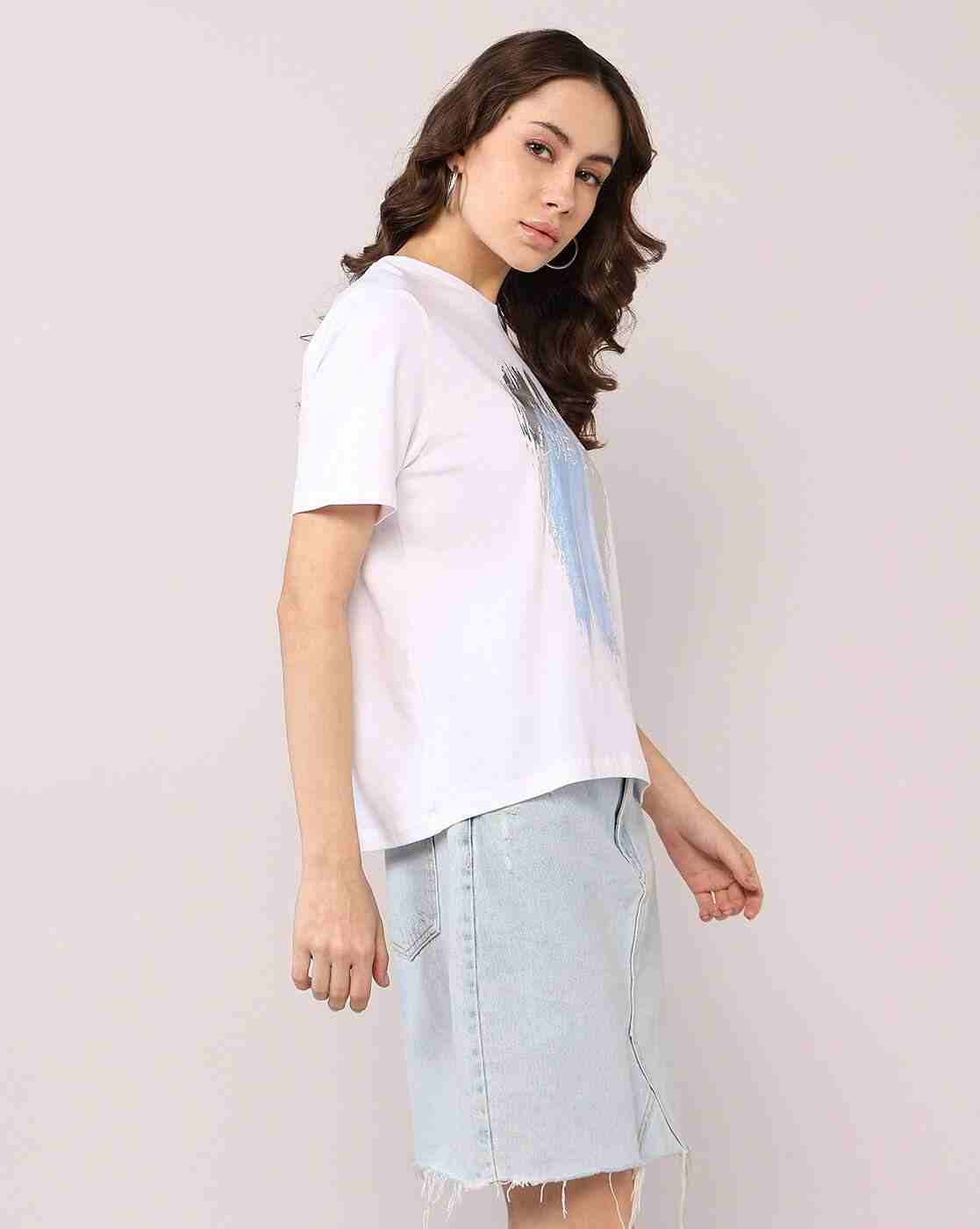Lee Cooper | Women Graphic Print Regular Fit Crew-Neck T-Shirt|1