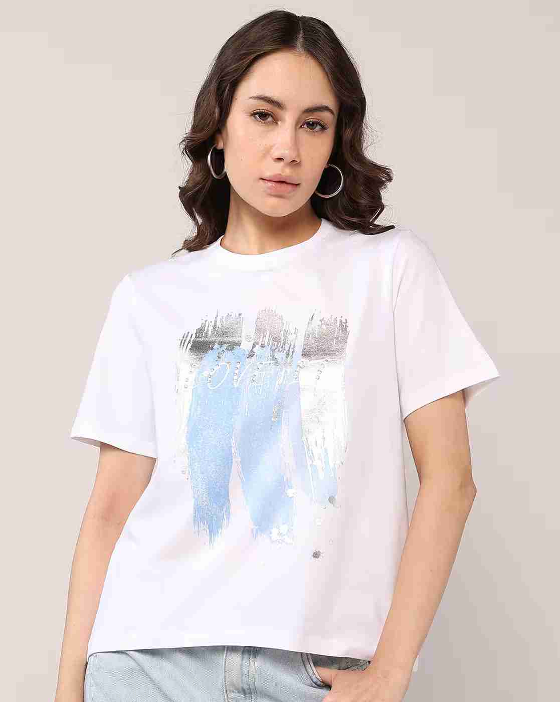 Lee Cooper | Women Graphic Print Regular Fit Crew-Neck T-Shirt|4