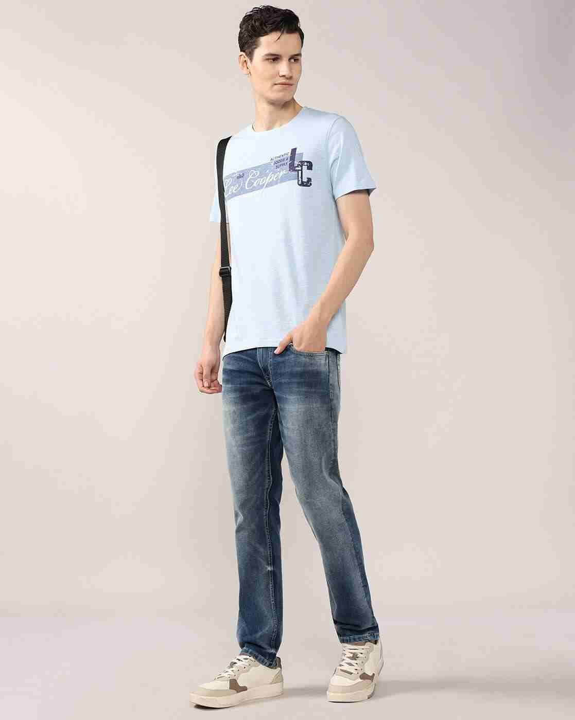 Lee Cooper | Men Logo Print Regular Fit Crew-Neck T-Shirt|3