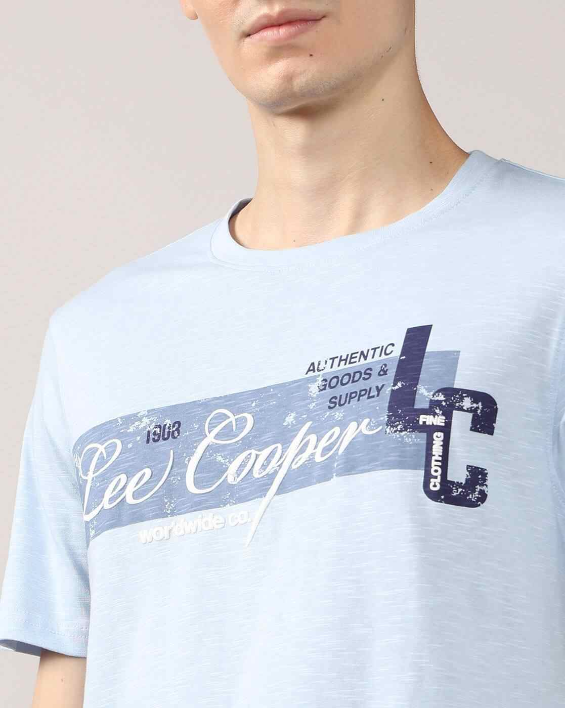 Lee Cooper | Men Logo Print Regular Fit Crew-Neck T-Shirt|5