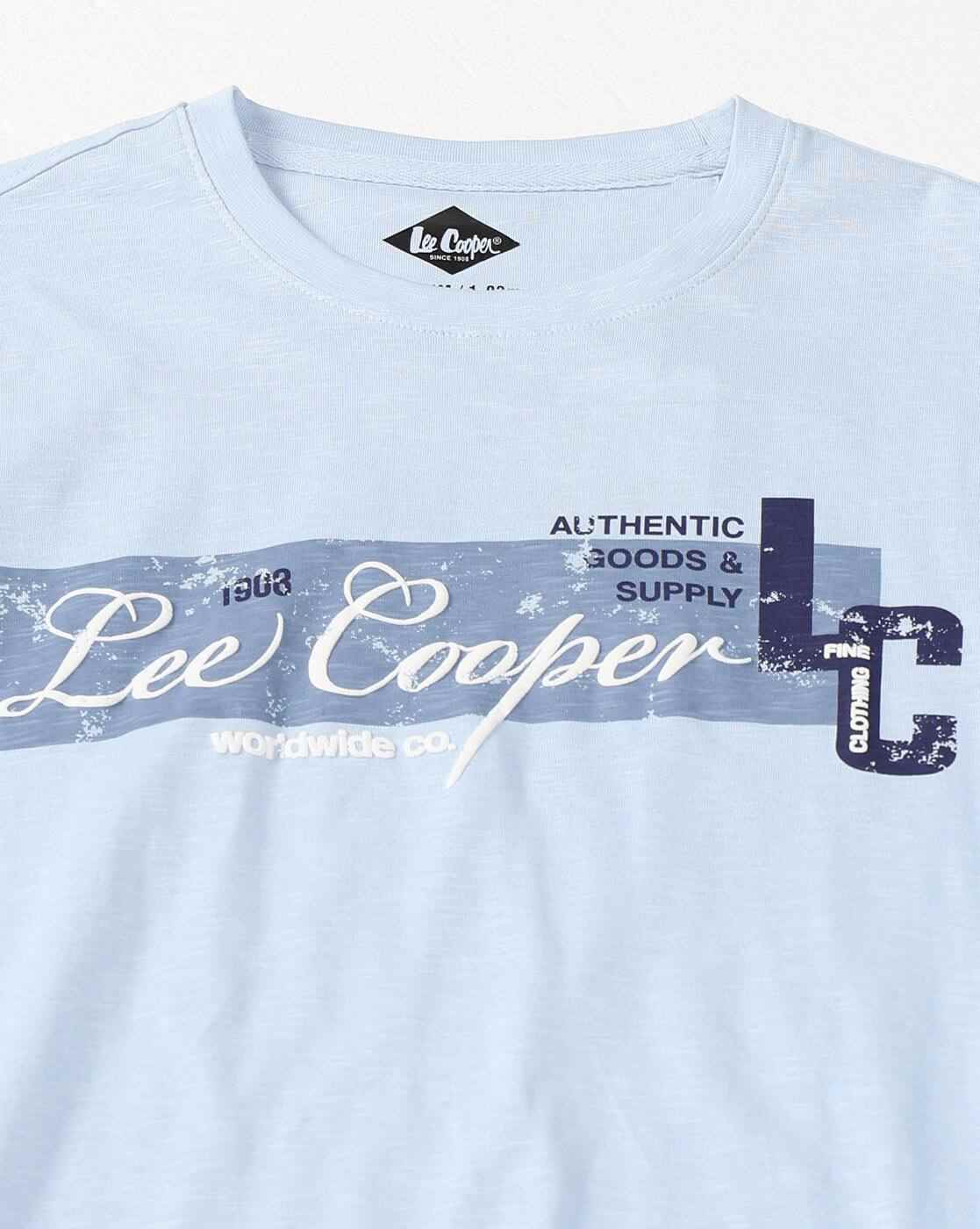 Lee Cooper | Men Logo Print Regular Fit Crew-Neck T-Shirt|6