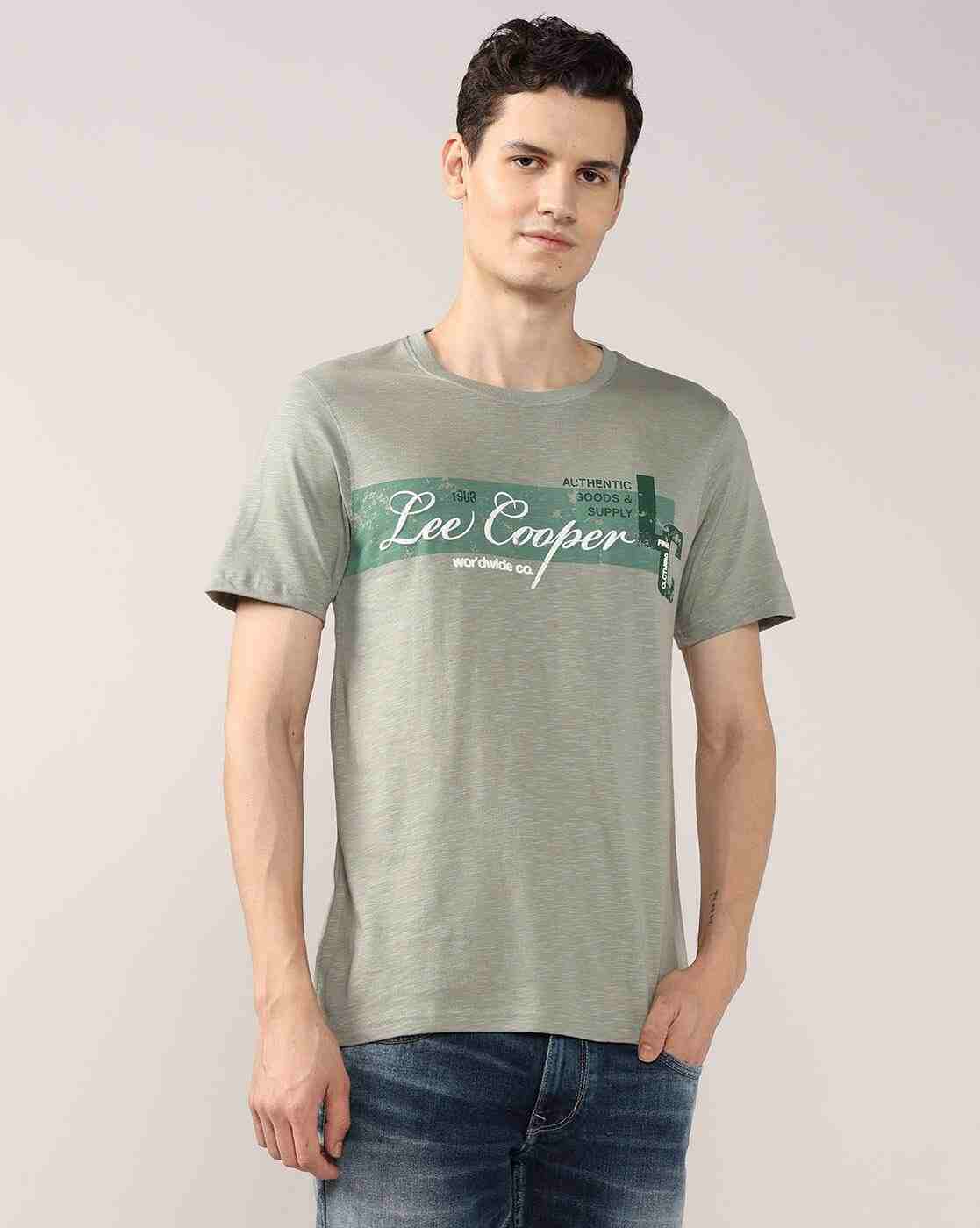 Lee Cooper | Men Logo Print Regular Fit Crew-Neck T-Shirt|3