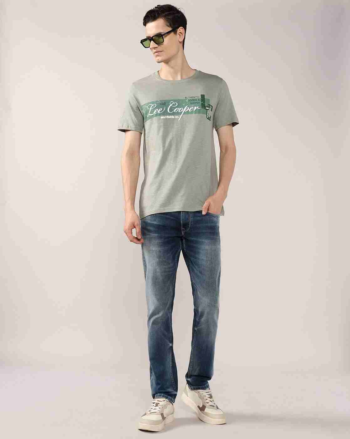 Lee Cooper | Men Logo Print Regular Fit Crew-Neck T-Shirt|4