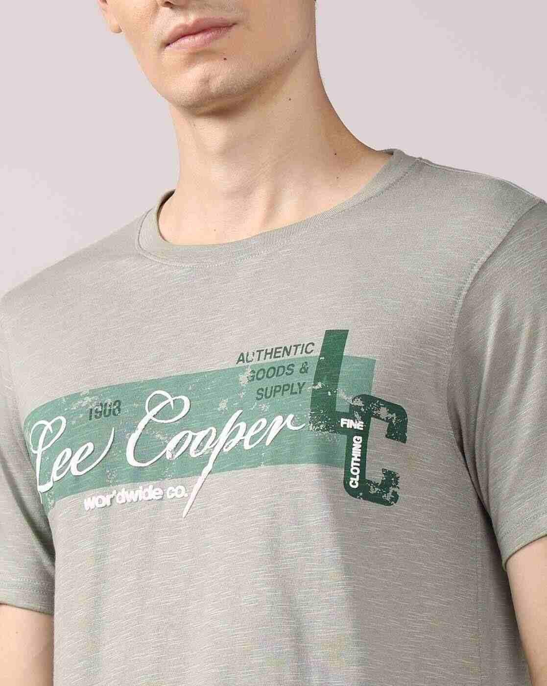 Lee Cooper | Men Logo Print Regular Fit Crew-Neck T-Shirt|5