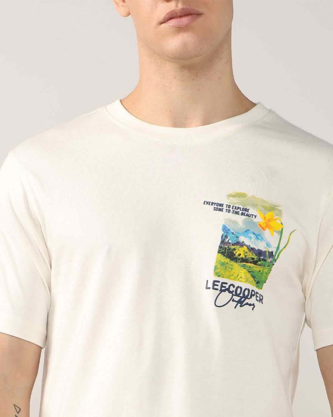 Lee Cooper | Men Graphic Print Regular Fit Crew-Neck T-Shirt|5