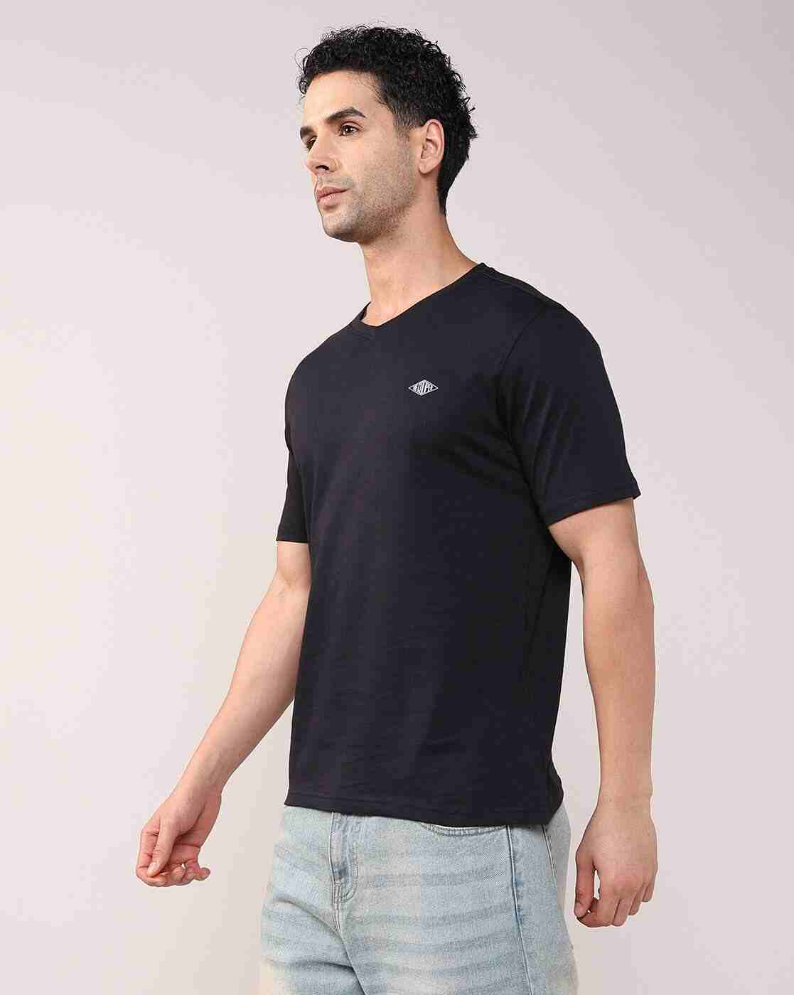 Lee Cooper | Men Regular Fit V-Neck T-Shirt|1