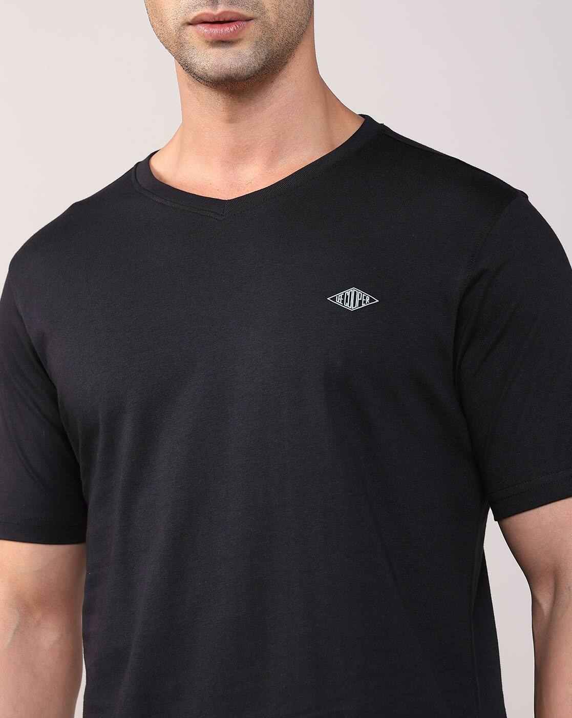 Lee Cooper | Men Regular Fit V-Neck T-Shirt|4