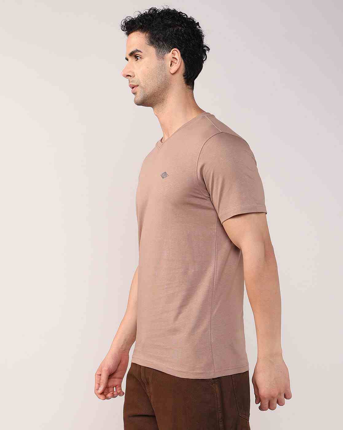 Lee Cooper | Men Regular Fit V-Neck T-Shirt|2