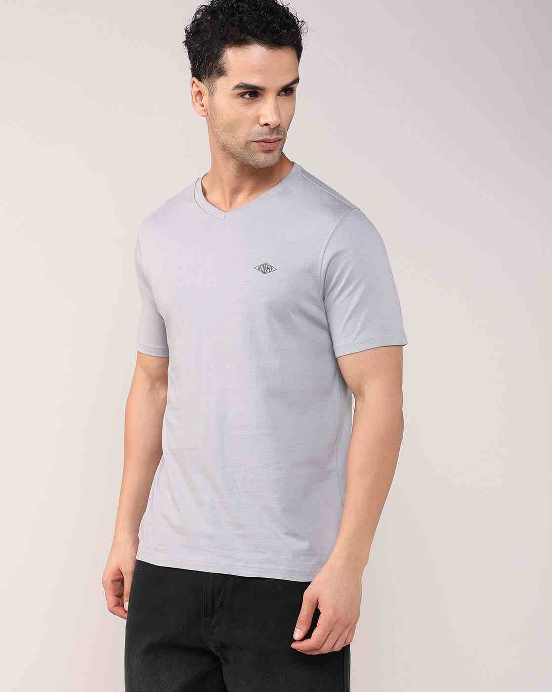 Lee Cooper | Men Regular Fit V-Neck T-Shirt|1