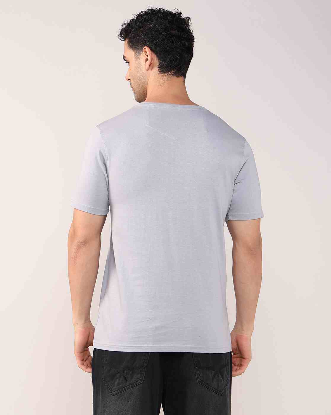 Lee Cooper | Men Regular Fit V-Neck T-Shirt|3