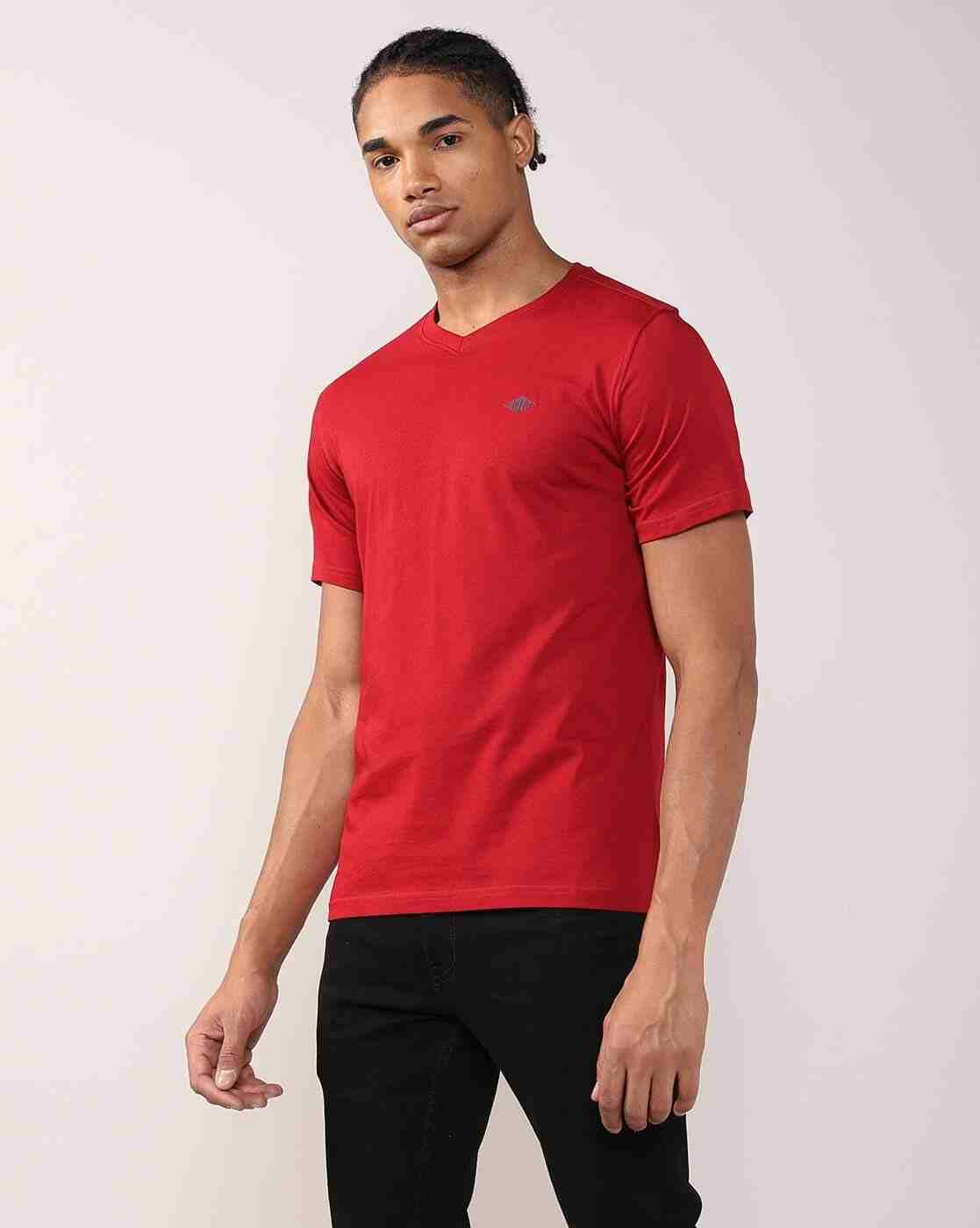 Lee Cooper | Men Regular Fit V-Neck T-Shirt|1