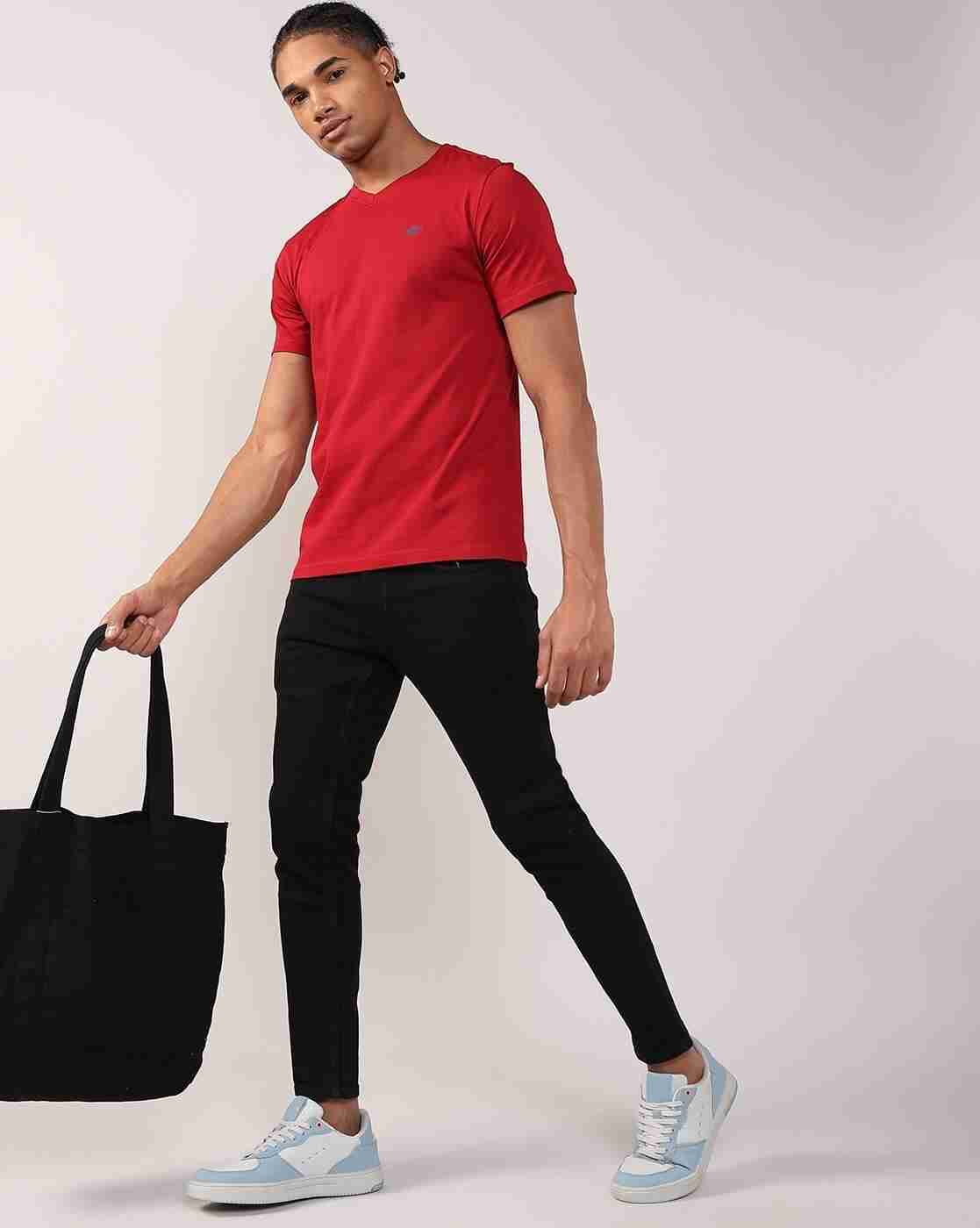 Lee Cooper | Men Regular Fit V-Neck T-Shirt|4