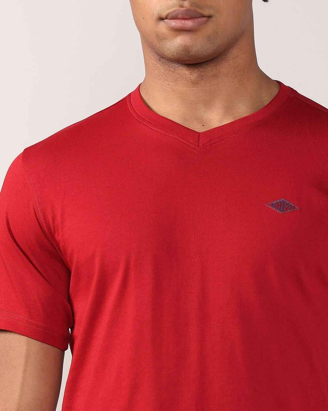 Lee Cooper | Men Regular Fit V-Neck T-Shirt|5