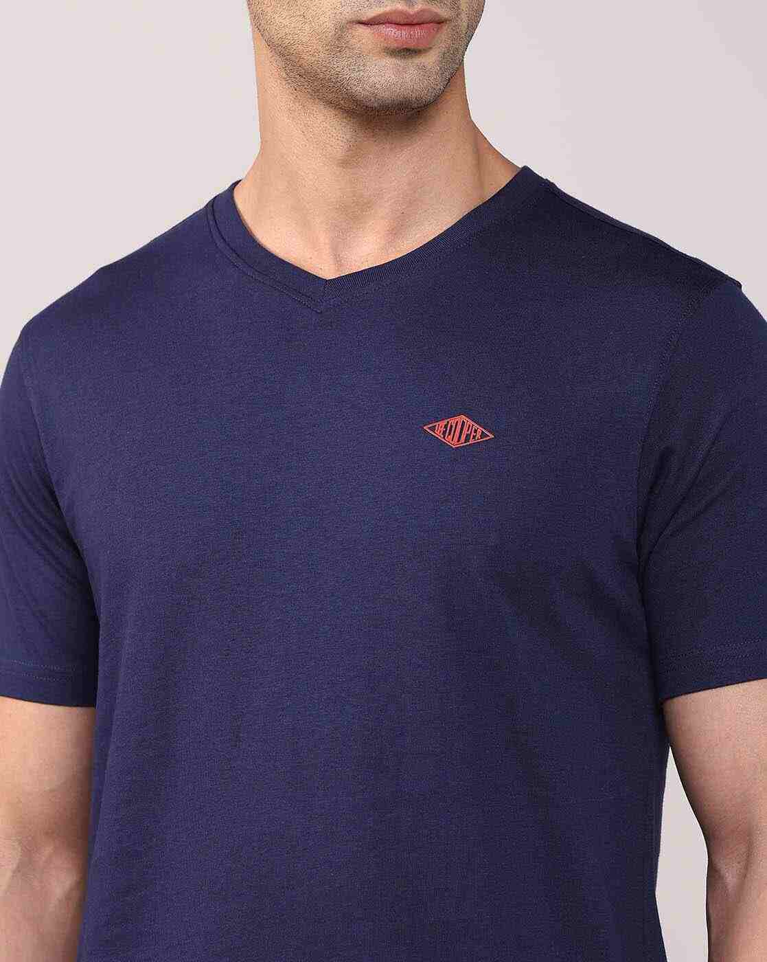 Lee Cooper | Men Regular Fit V-Neck T-Shirt|4
