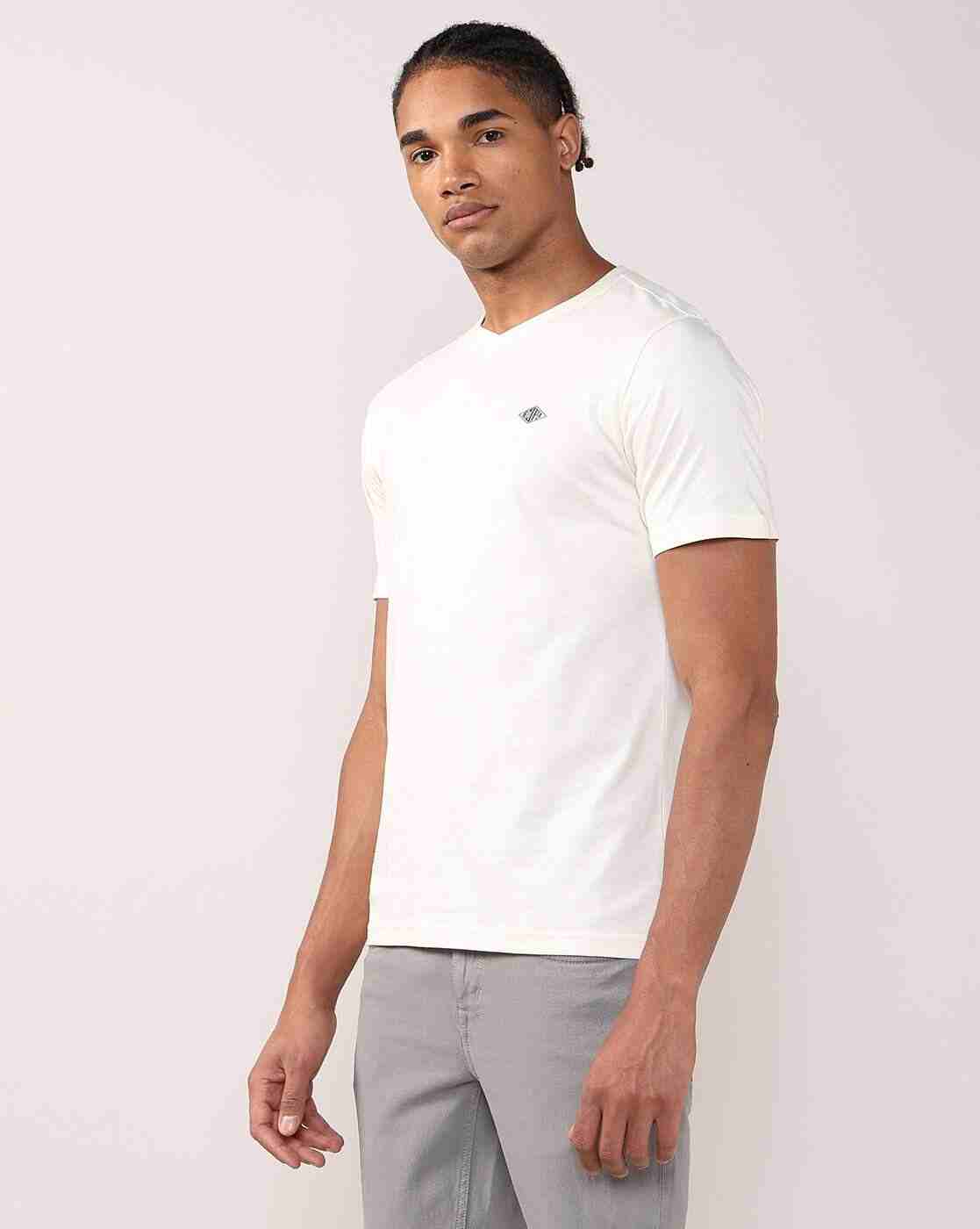 Lee Cooper | Men Regular Fit V-Neck T-Shirt|1