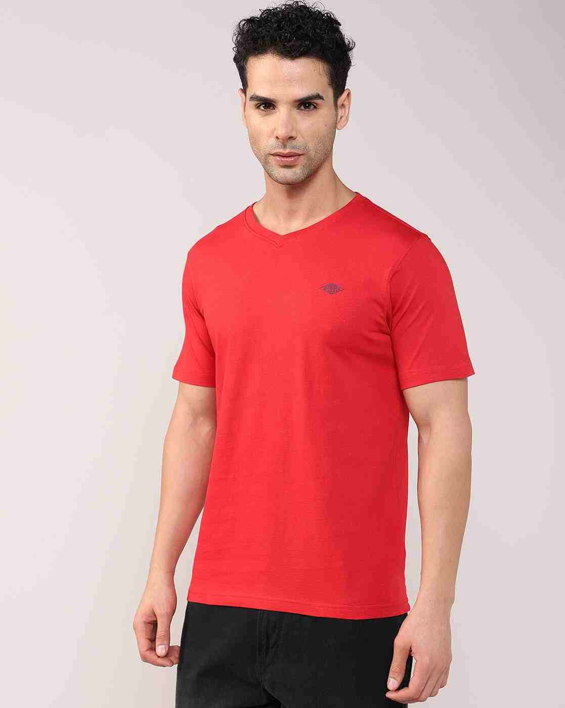 Lee Cooper | Men Regular Fit V-Neck T-Shirt|1