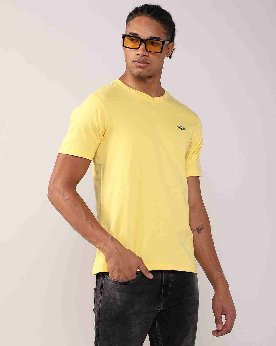 Men Regular Fit V-Neck T-Shirt
