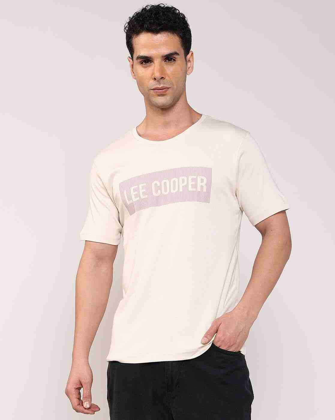 Lee Cooper | Men Brand Print Regular Fit Crew-Neck T-Shirt|0
