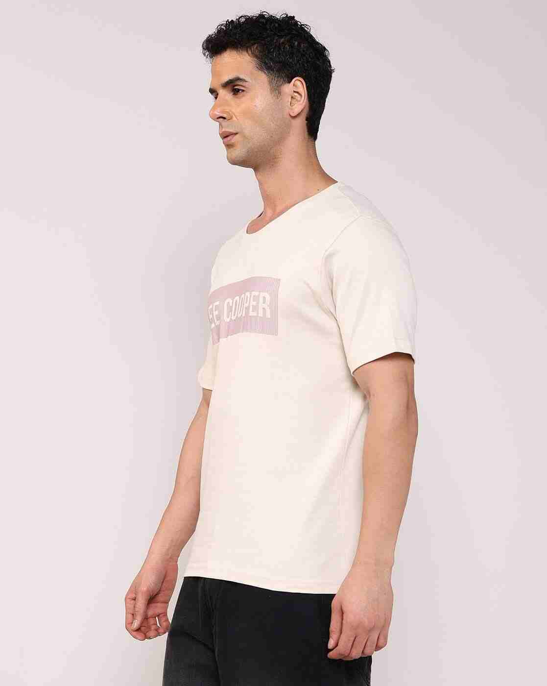Lee Cooper | Men Brand Print Regular Fit Crew-Neck T-Shirt|1