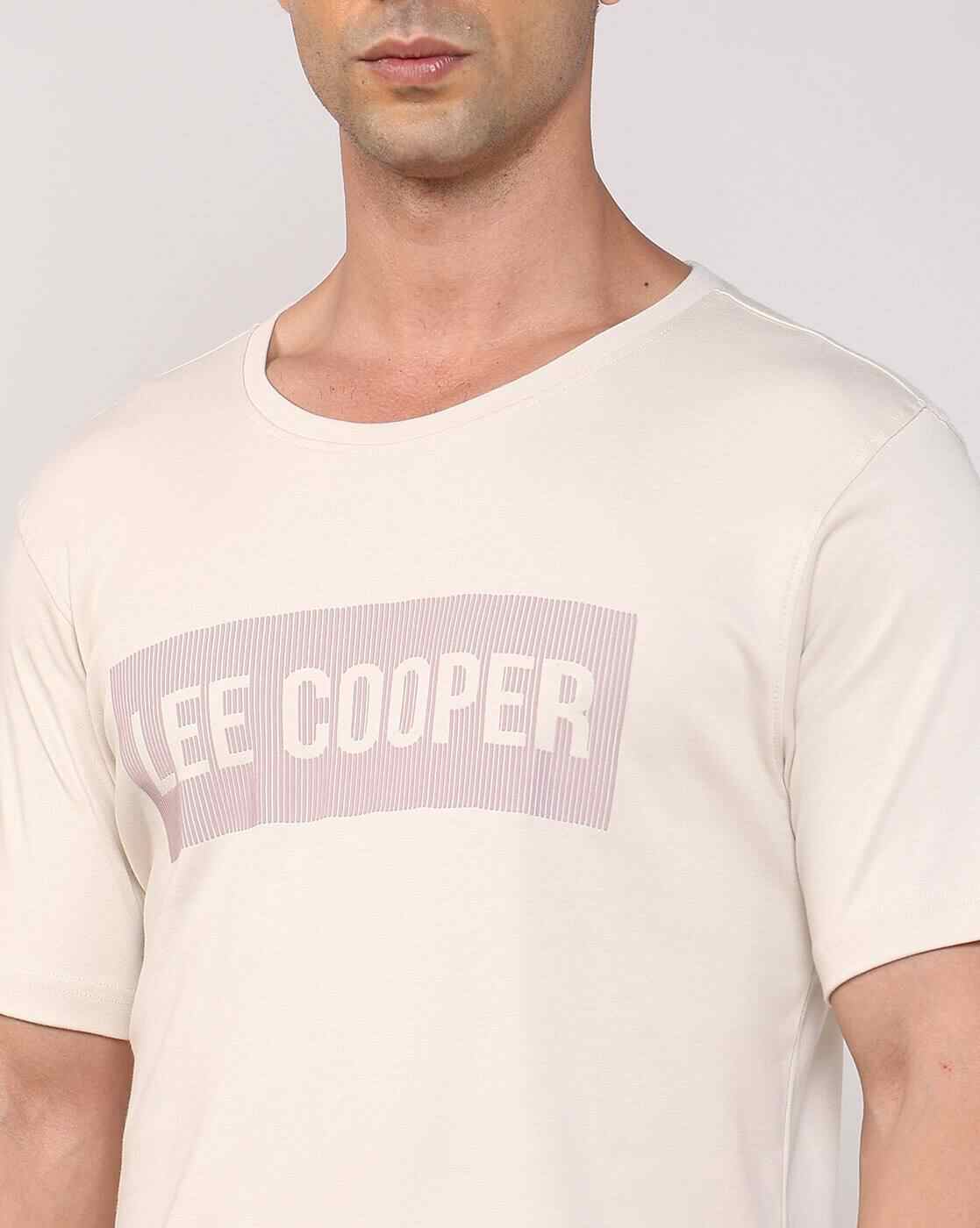 Lee Cooper | Men Brand Print Regular Fit Crew-Neck T-Shirt|4