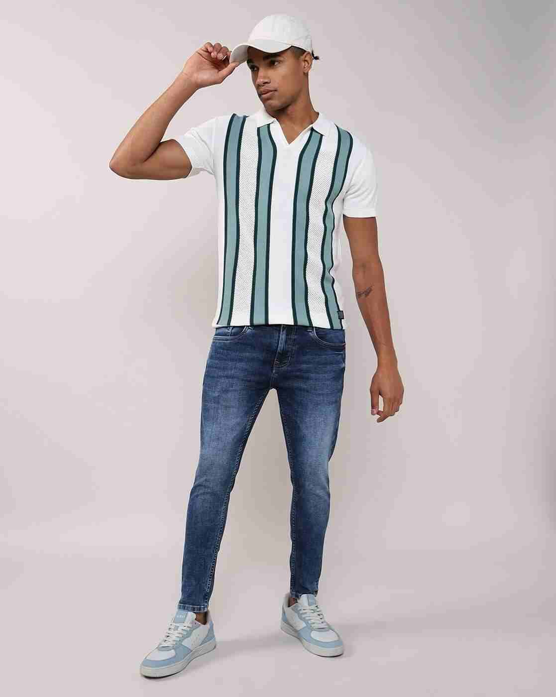 Lee Cooper | Men Striped Regular Fit Polo T-Shirt|4