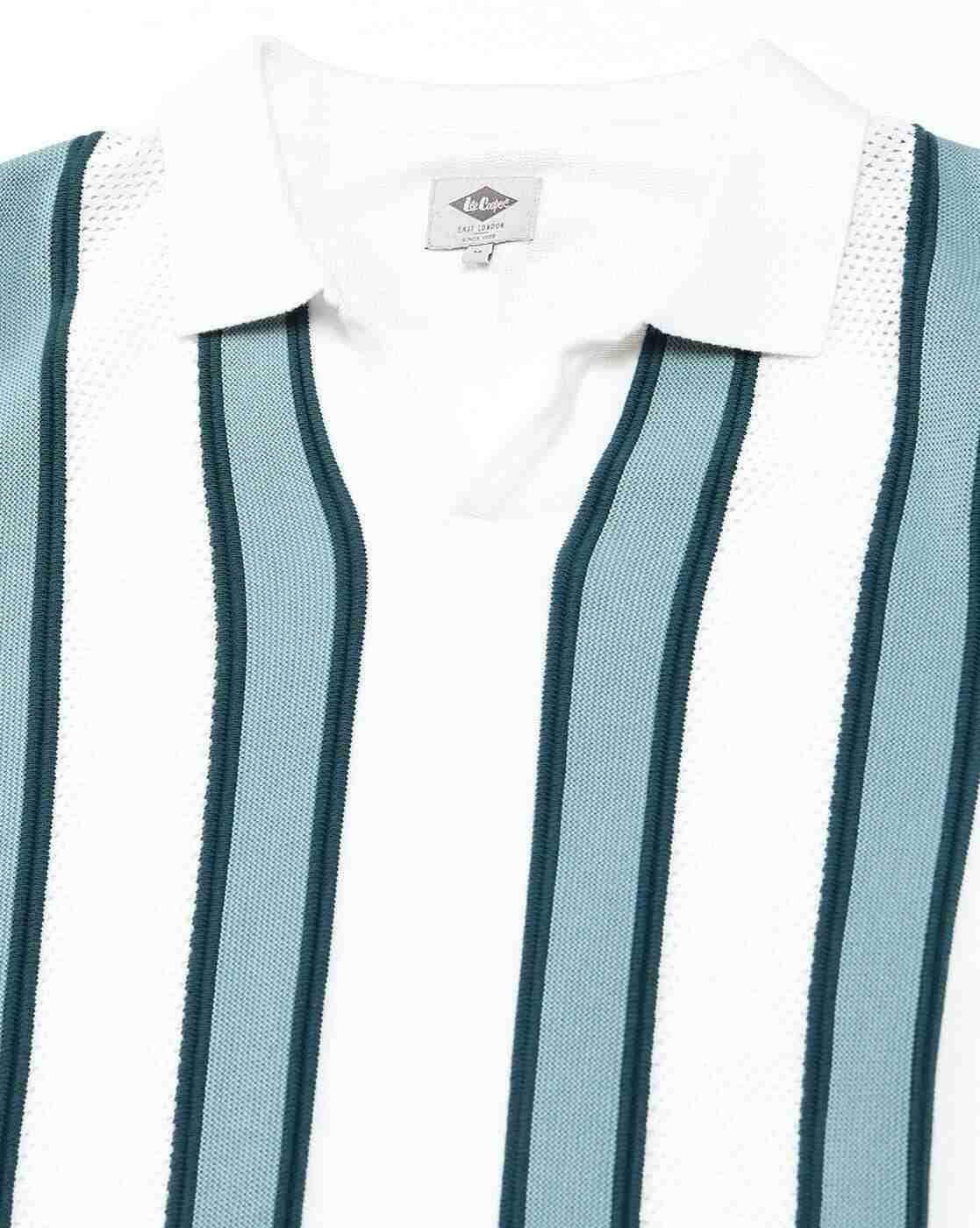 Lee Cooper | Men Striped Regular Fit Polo T-Shirt|6