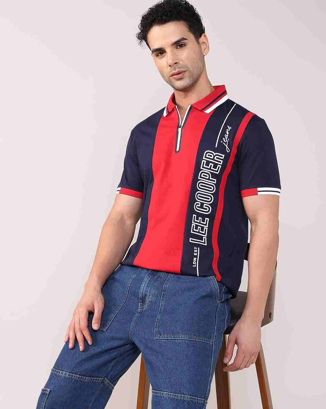Lee Cooper | Men Colourblock Regular Fit Polo T-Shirt|0