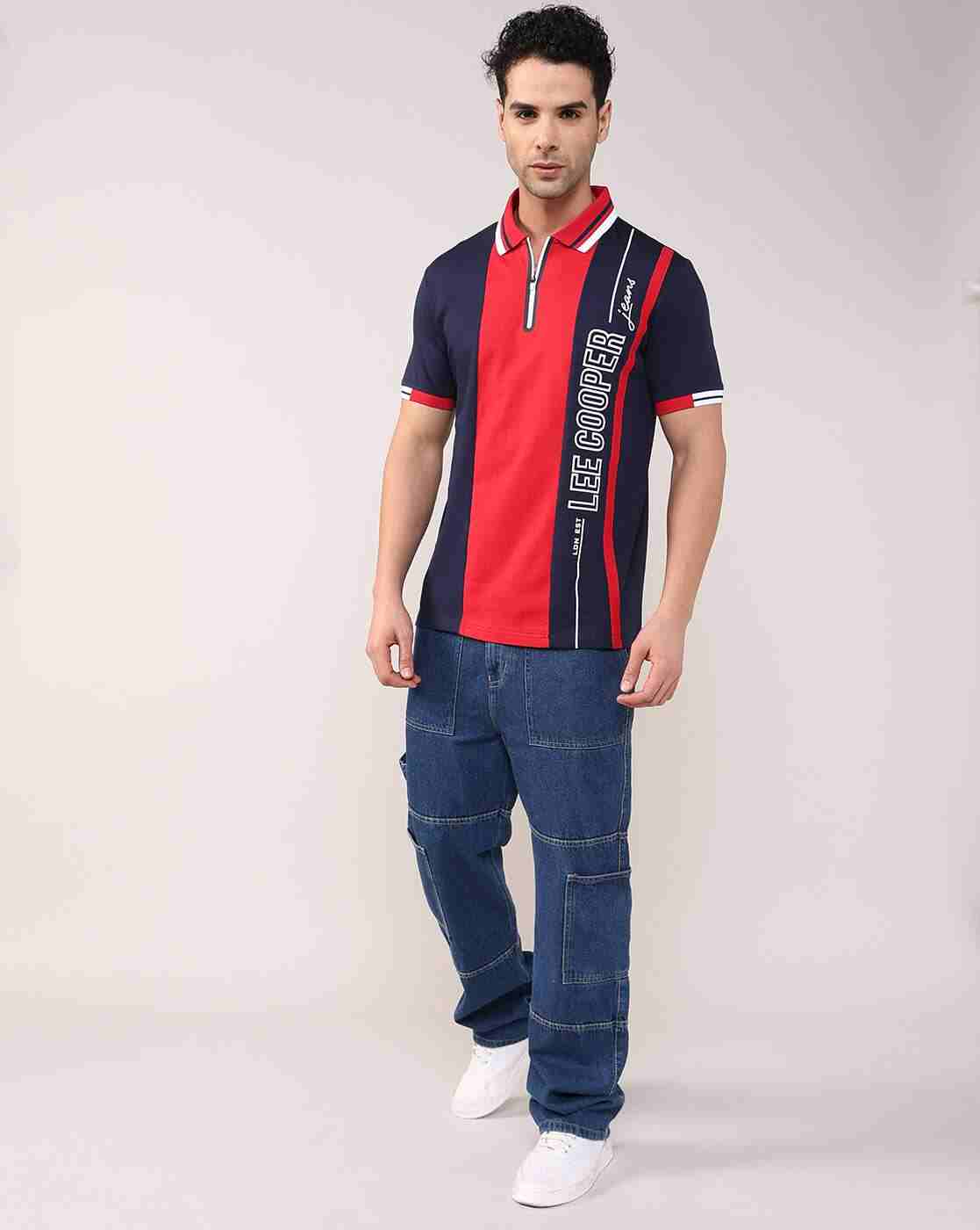 Lee Cooper | Men Colourblock Regular Fit Polo T-Shirt|4