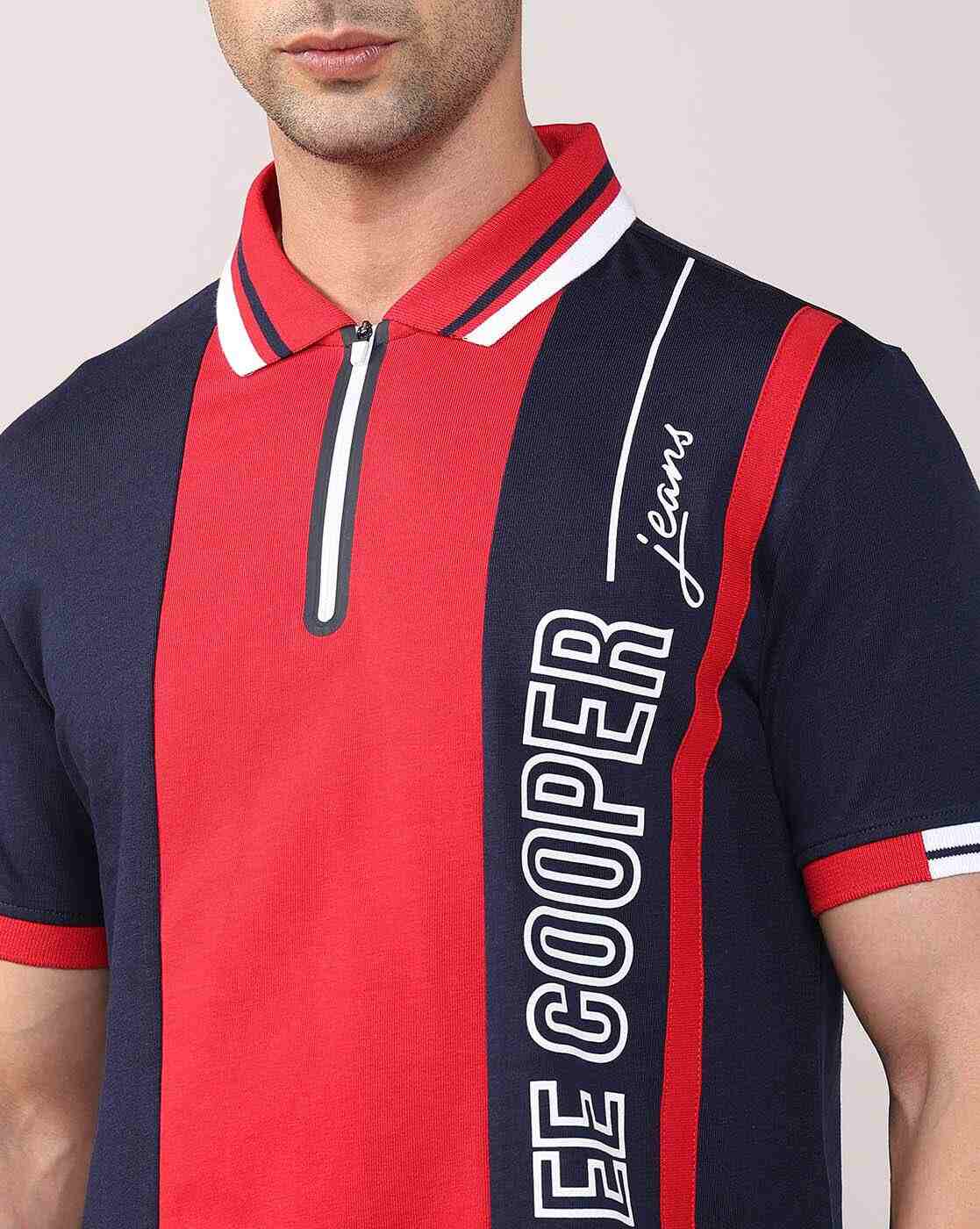Lee Cooper | Men Colourblock Regular Fit Polo T-Shirt|5
