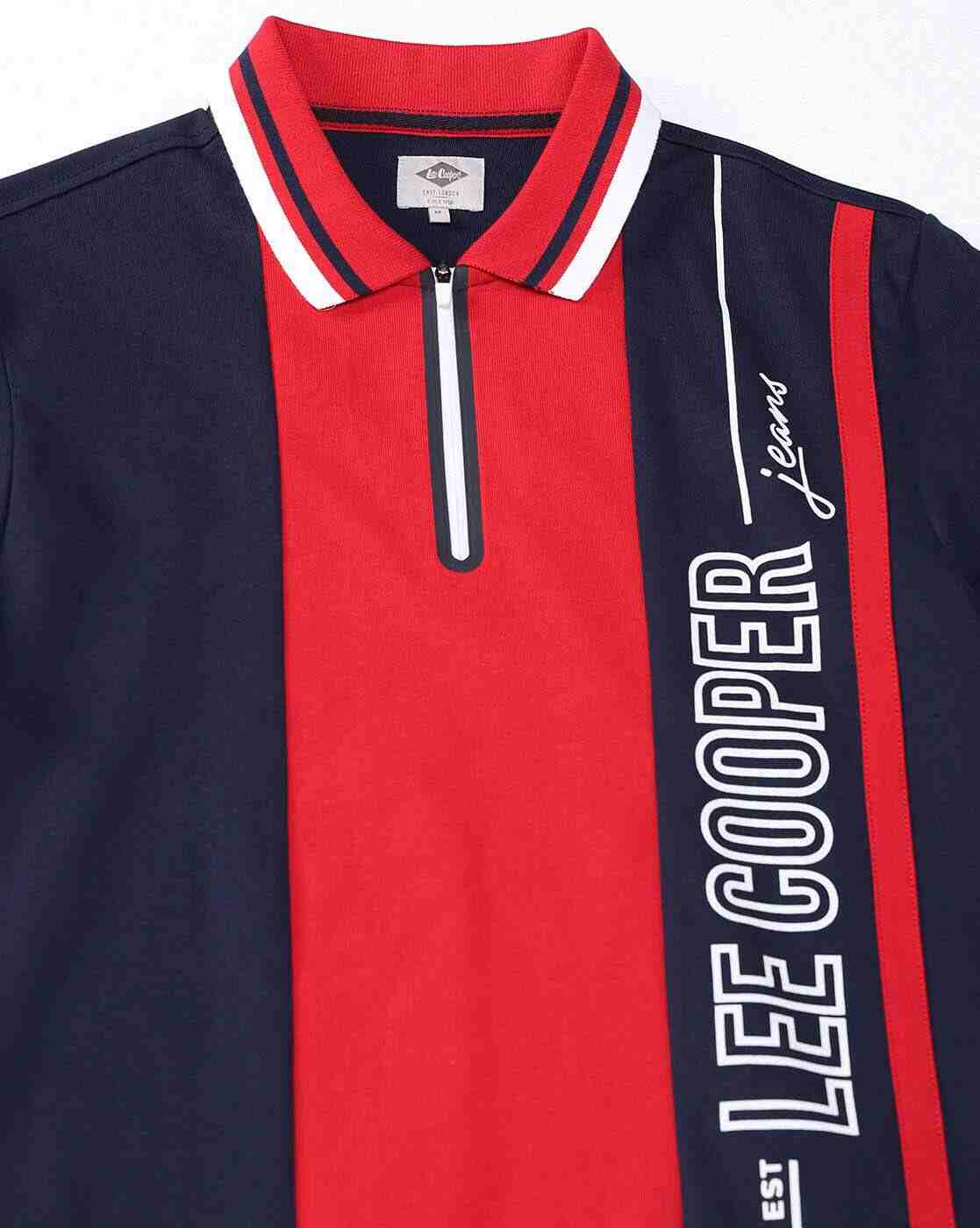 Lee Cooper | Men Colourblock Regular Fit Polo T-Shirt|6