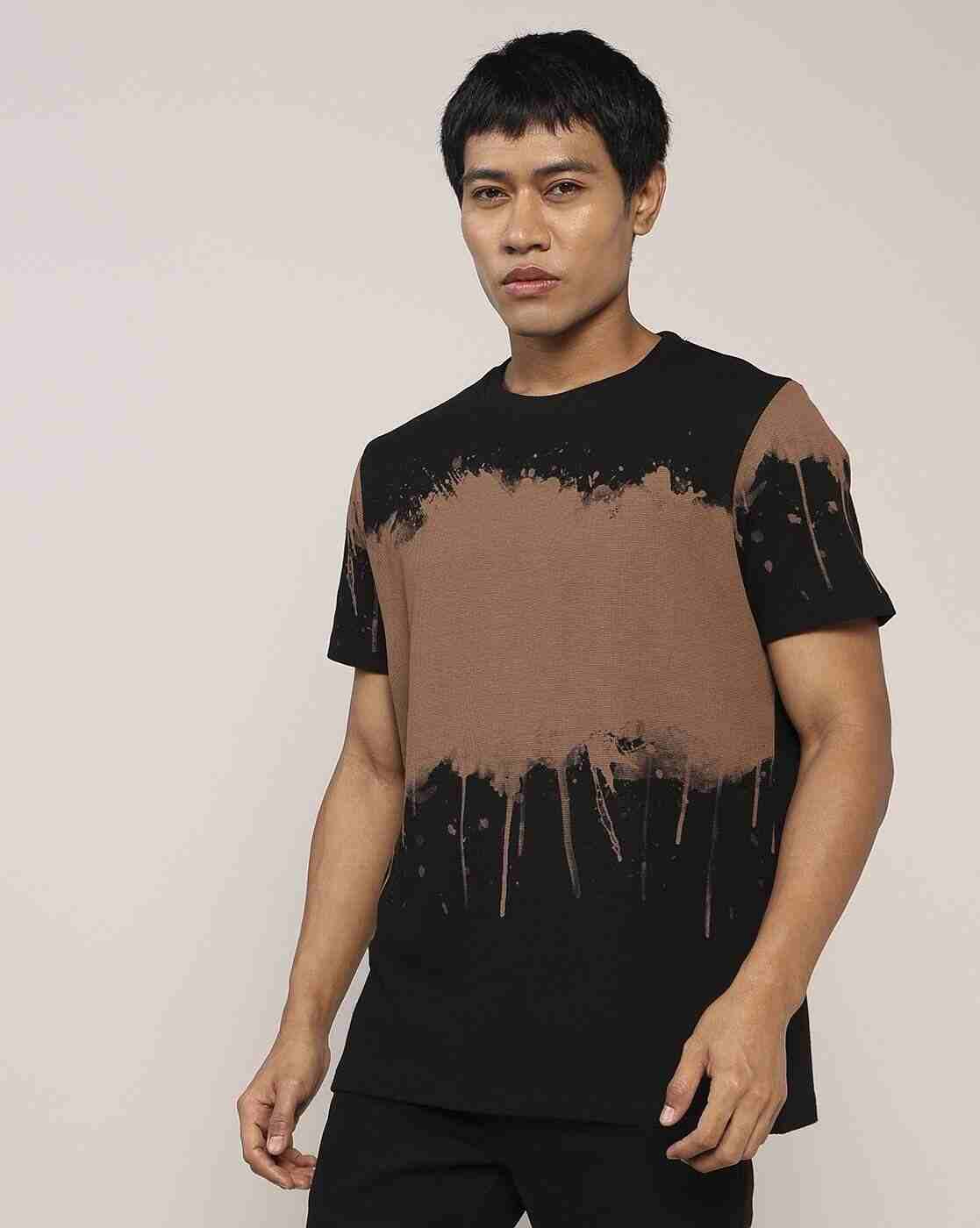 Lee Cooper | Men Tie & Dye Print Relaxed Fit Crew-Neck T-Shirt|1