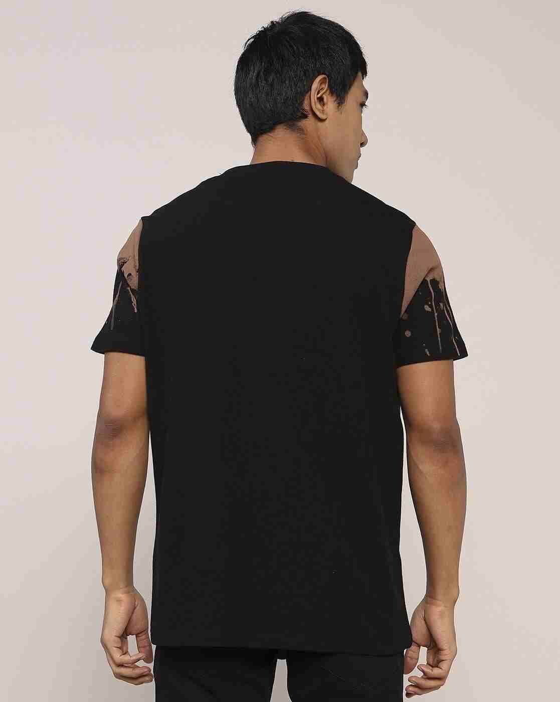Lee Cooper | Men Tie & Dye Print Relaxed Fit Crew-Neck T-Shirt|3
