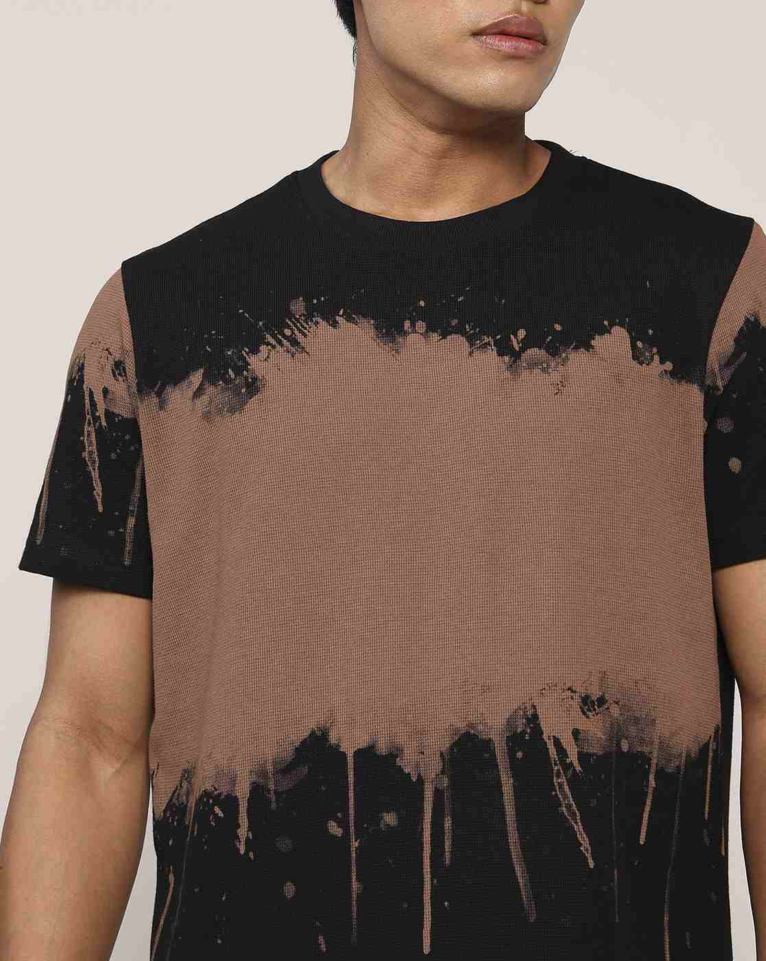 Lee Cooper | Men Tie & Dye Print Relaxed Fit Crew-Neck T-Shirt|5