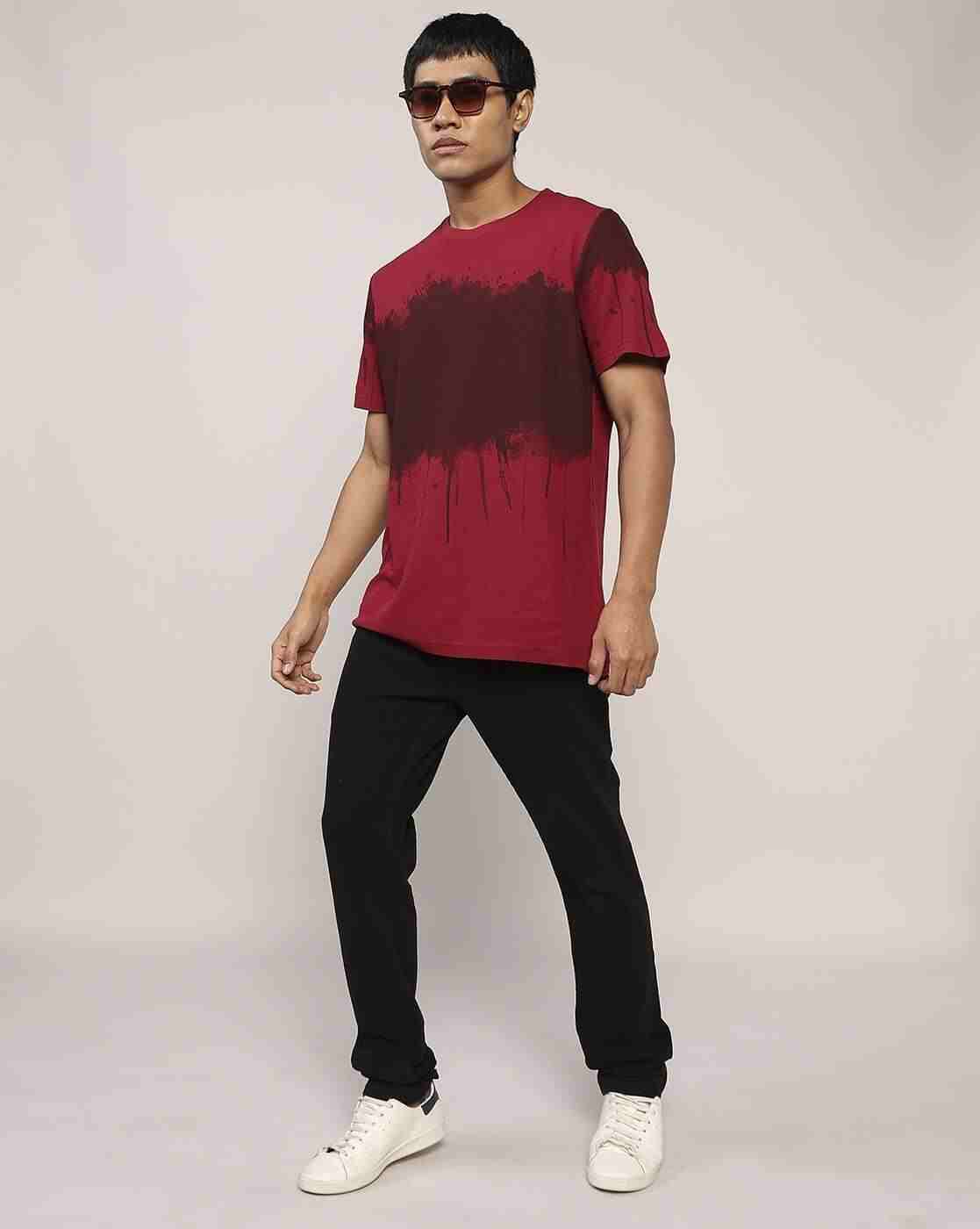 Lee Cooper | Men Tie & Dye Print Relaxed Fit Crew-Neck T-Shirt|3