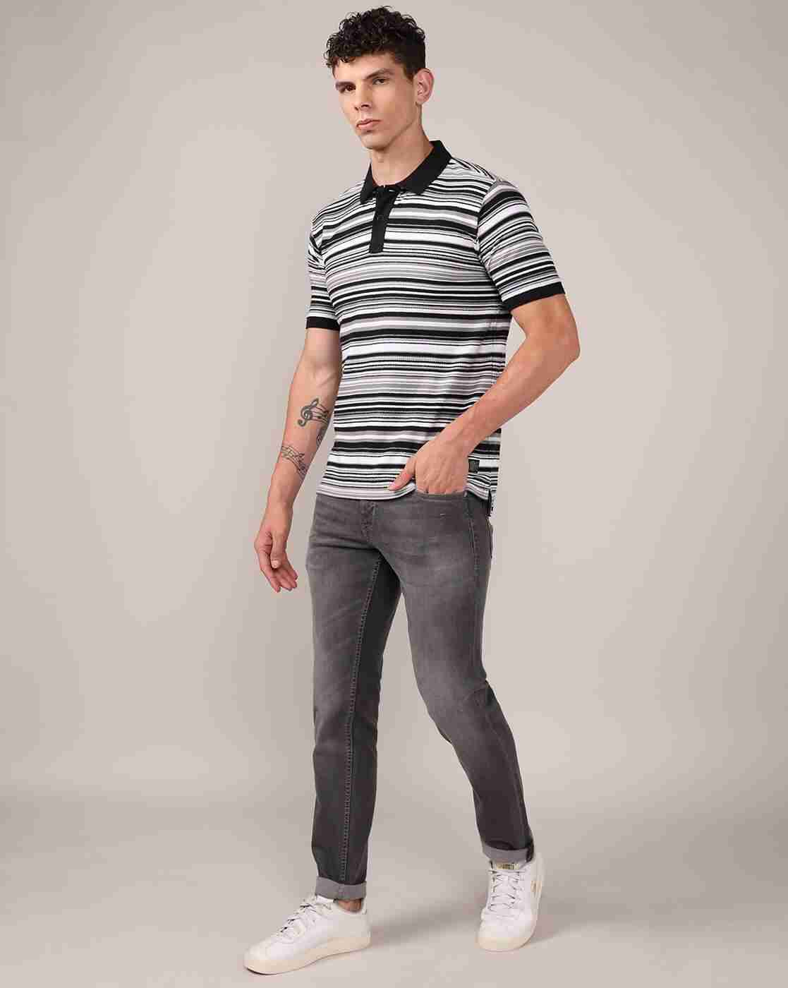 Lee Cooper | Men Striped Regular Fit Polo T-Shirt|3