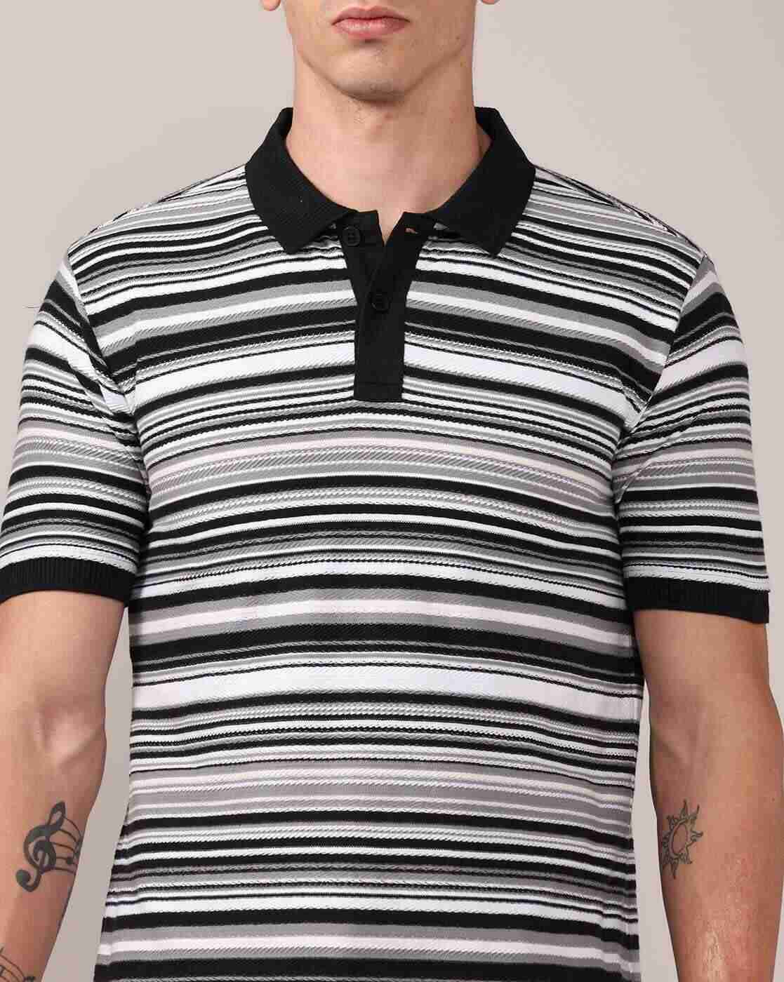 Lee Cooper | Men Striped Regular Fit Polo T-Shirt|4