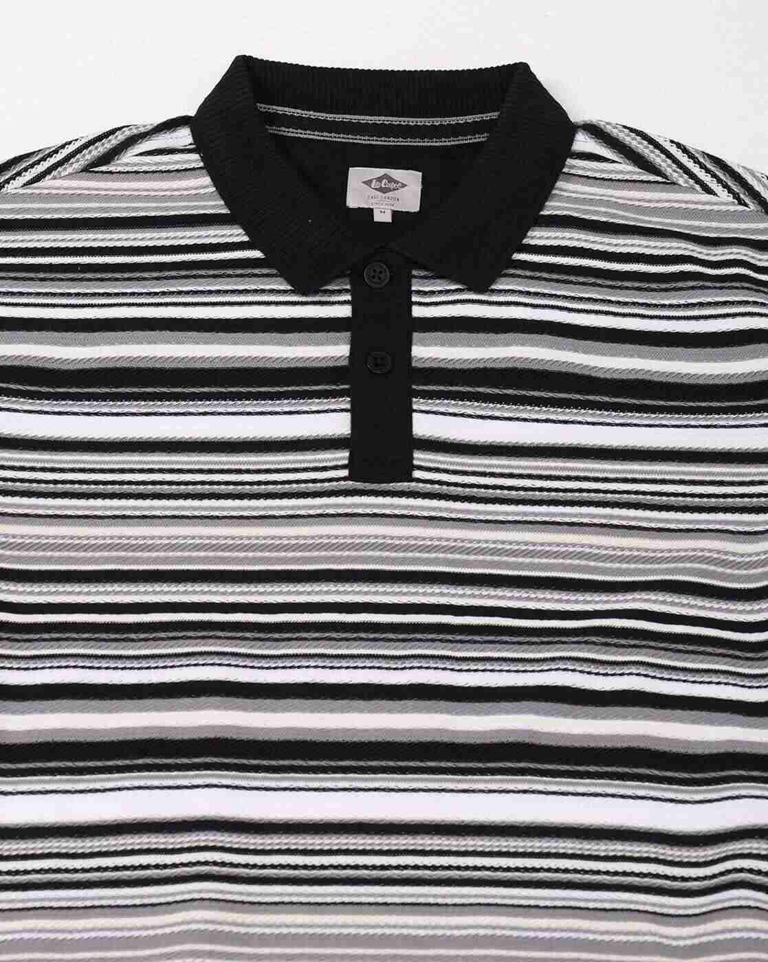 Lee Cooper | Men Striped Regular Fit Polo T-Shirt|5