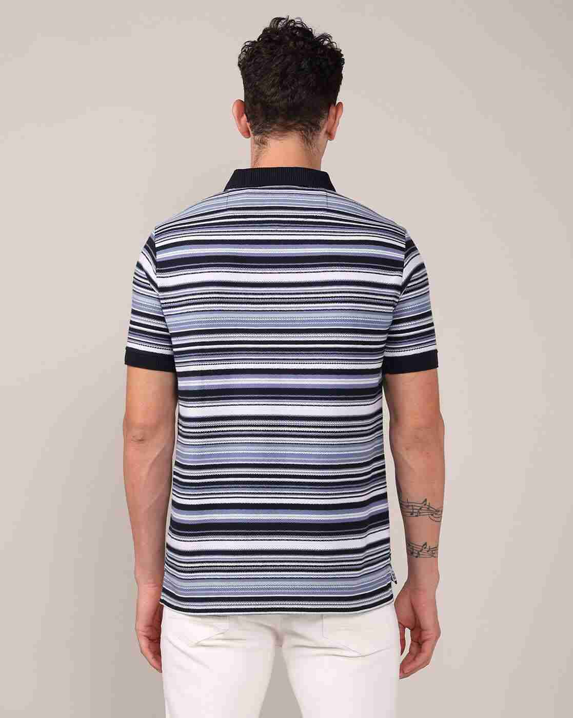 Lee Cooper | Men Striped Regular Fit Polo T-Shirt|2
