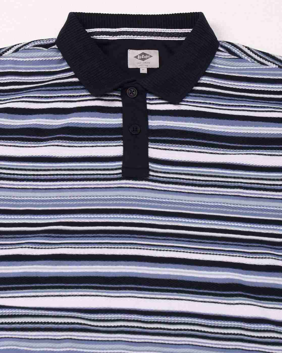 Lee Cooper | Men Striped Regular Fit Polo T-Shirt|5