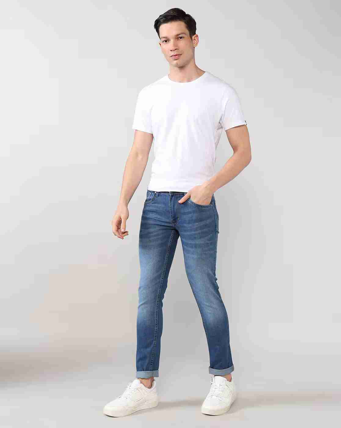 Lee Cooper | Men Washed Slim Fit Jeans|4