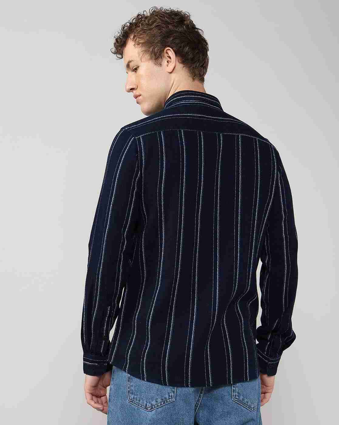 Lee Cooper | Men Striped Regular Fit Shirt|2