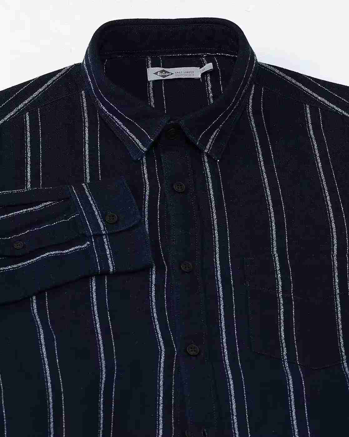 Lee Cooper | Men Striped Regular Fit Shirt|5