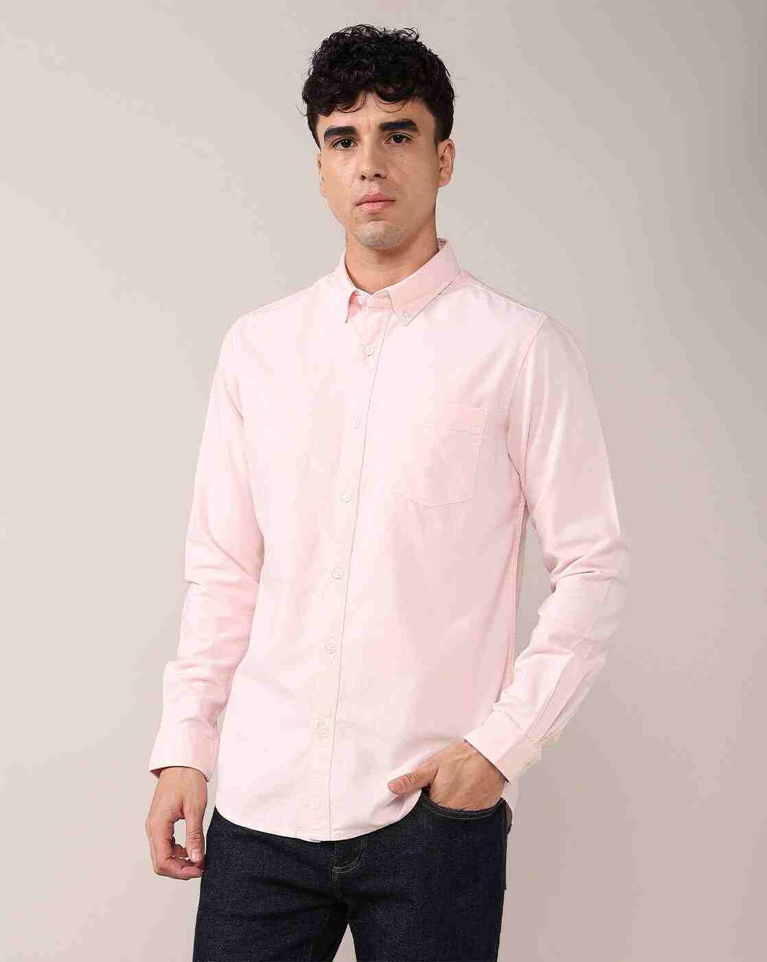 Lee Cooper | Men Regular Fit Shirt with Patch Pocket|4